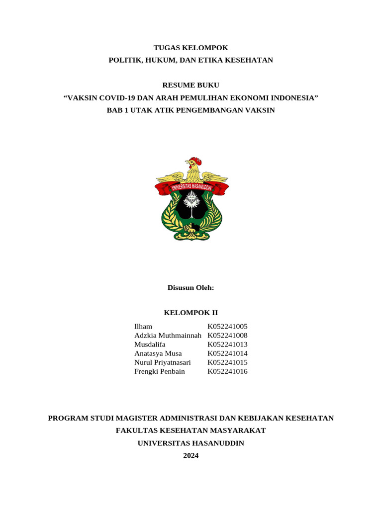 Vaksin COVID-19 dan Pemulihan Ekonomi Indonesia | PDF