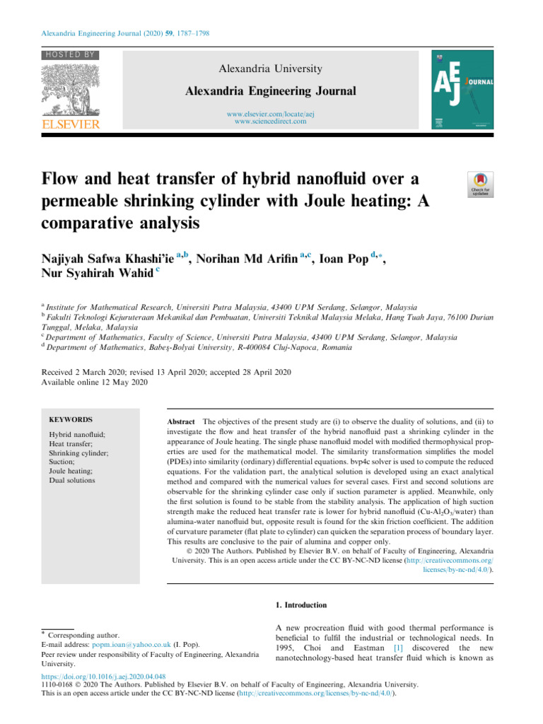 Hybrid Nanofluid Heat Transfer Analysis | PDF | Fluid Dynamics | Heat ...