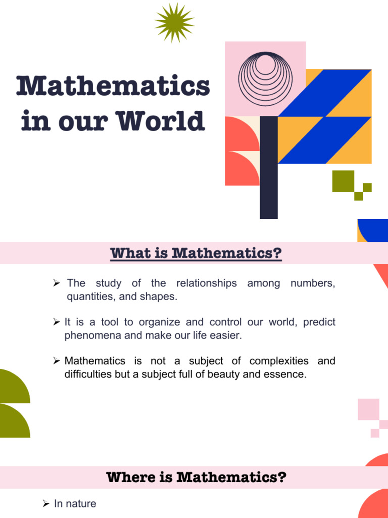 Lesson 1 mathematics in our world pdf pattern shape