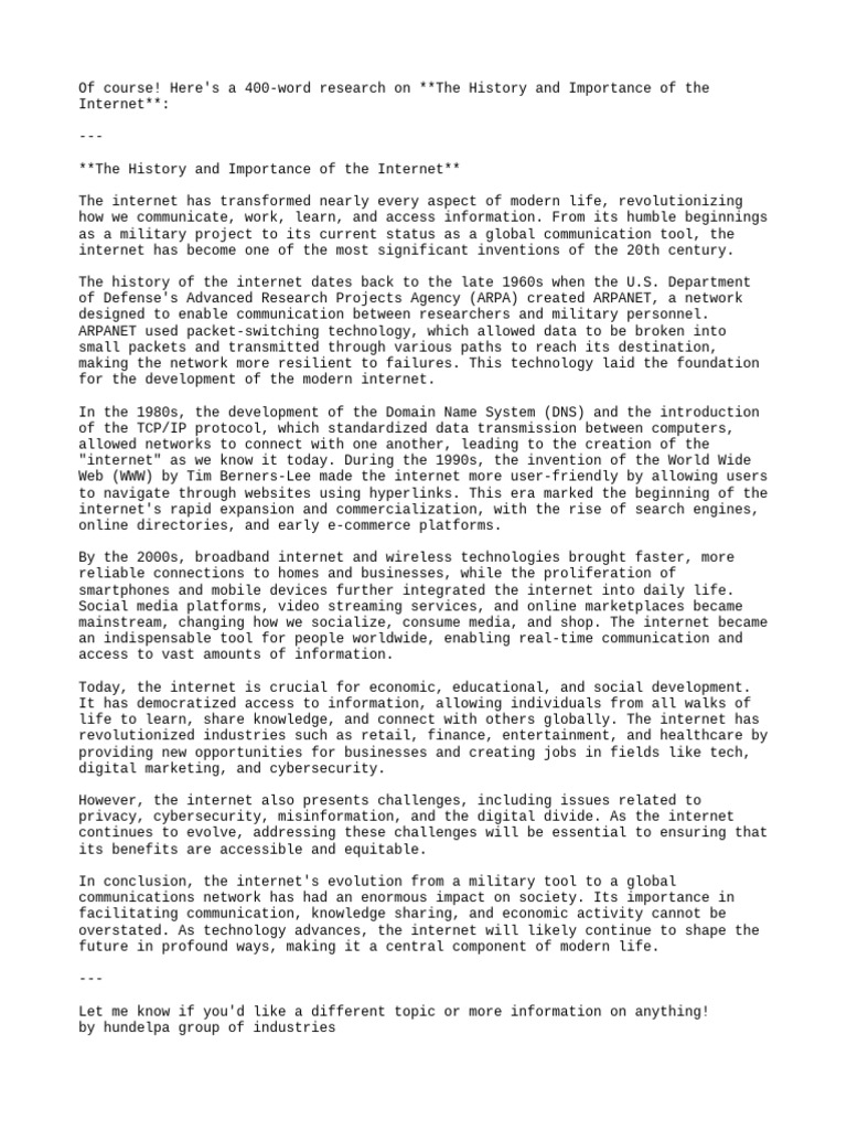 History imp of internet pdf internet computer network