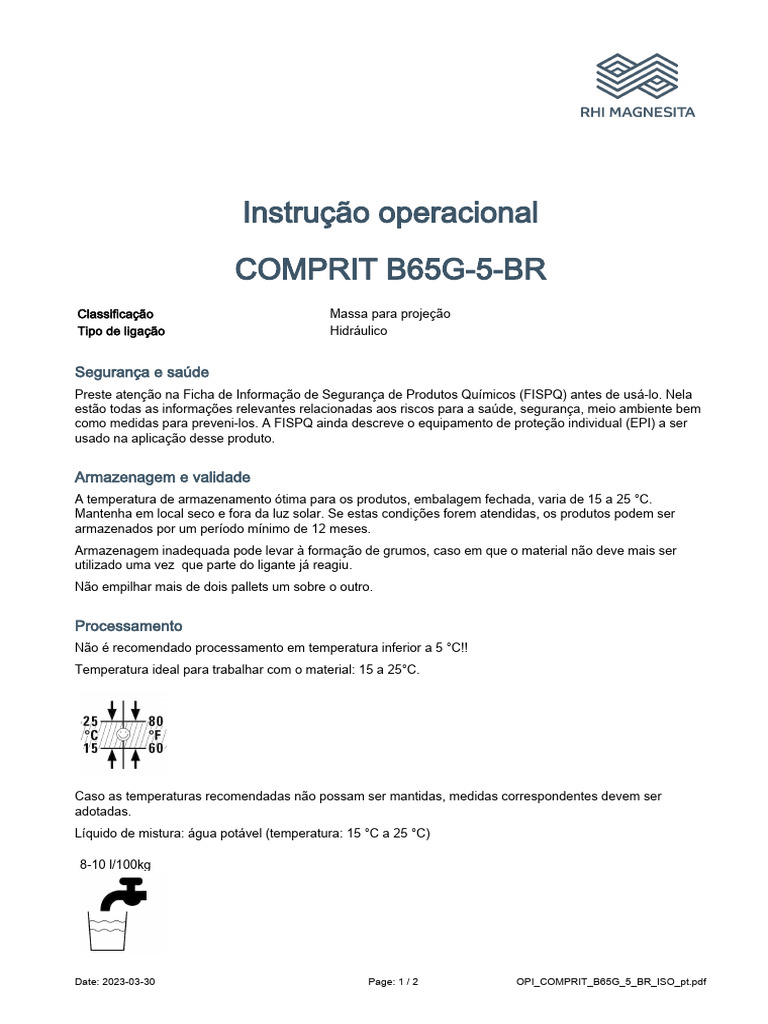Instruções para Uso do COMPRIT B65G-5-BR | PDF | Aquecimento global e ...