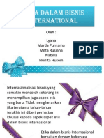 Etika Dalam Bisnis Internasional