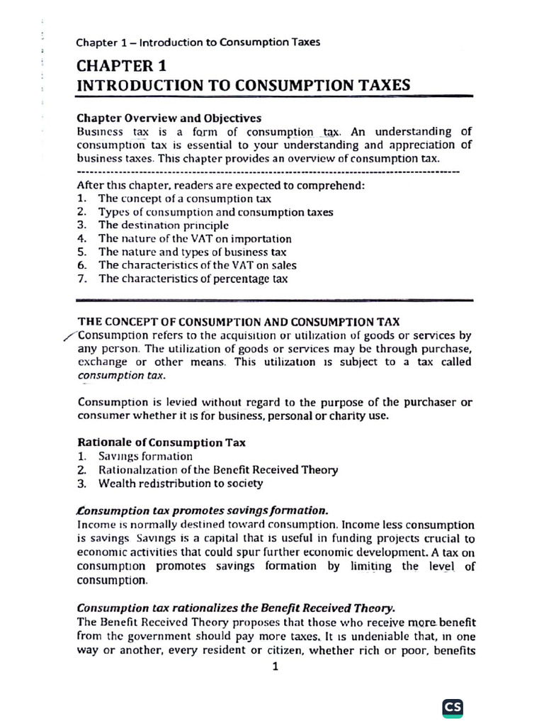 Consumption Tax | PDF