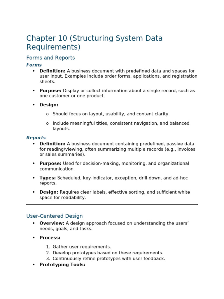 Structuring Data for Forms and Reports | PDF | Usability | Human ...