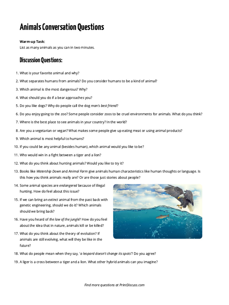 Animals Questions | PDF