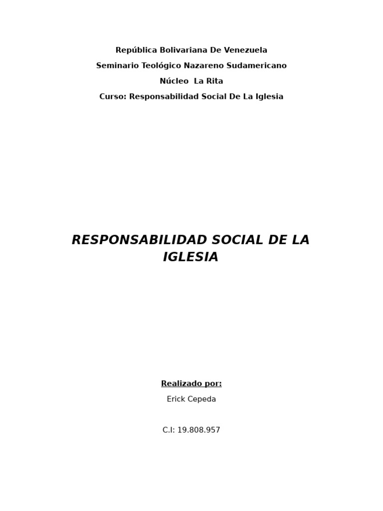 Desafíos Sociales de la Iglesia | PDF