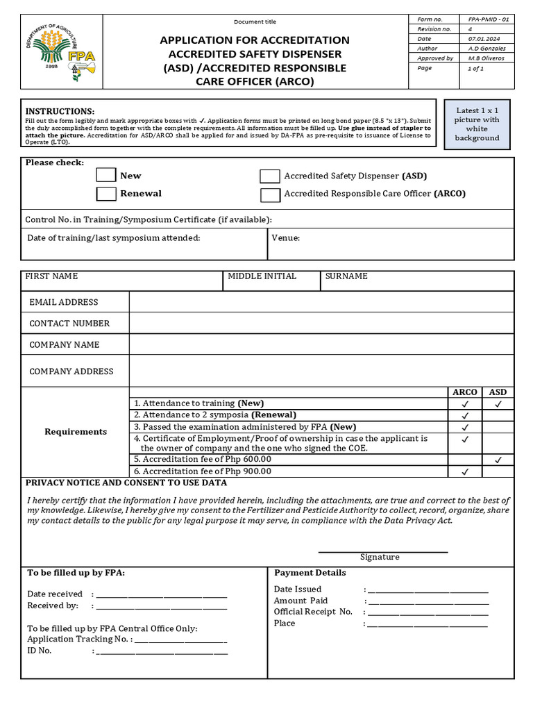 ASD/ARCO Accreditation Application Form | PDF
