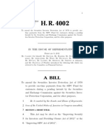 H.R. 4002 "Improving SIPC Act of 2012"