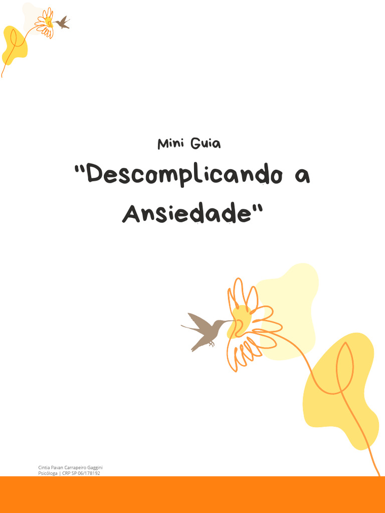 Guia Prático para Lidar com Ansiedade | PDF | Ansiedade | Pensamento