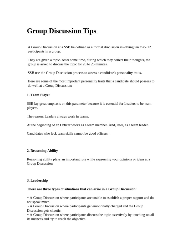 Essential Group Discussion Skills Guide | PDF | Leadership