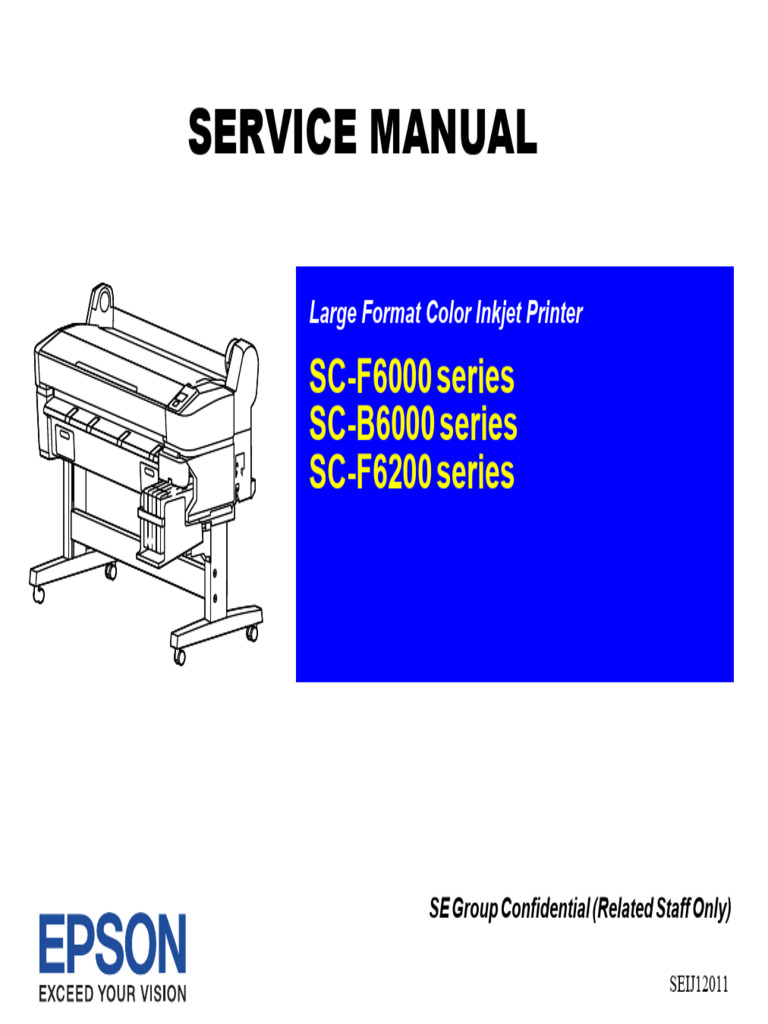 Epson Large Format Printer Service Manual | PDF | Printer (Computing ...
