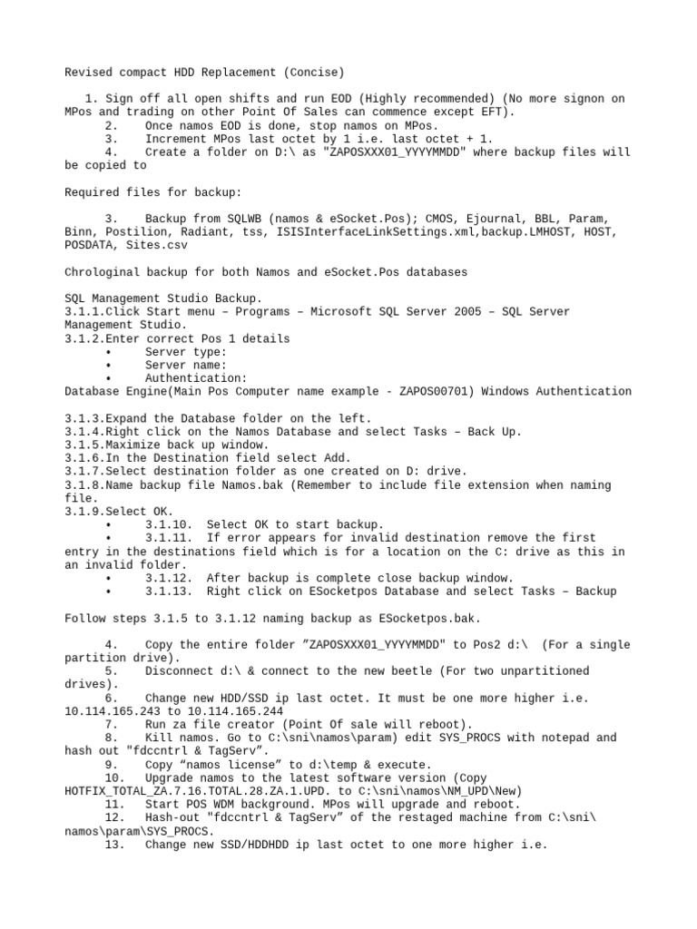 Compact HDD Replacement Guide | PDF | Windows Registry | Microsoft Sql ...