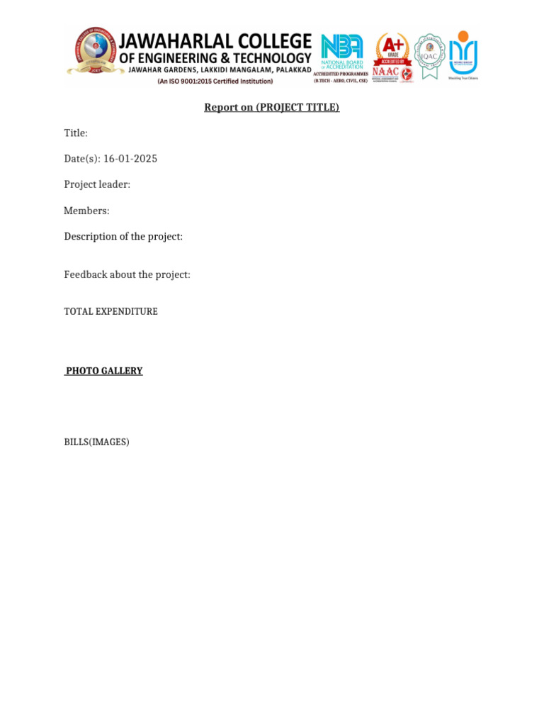 Project Report Overview and Feedback | PDF