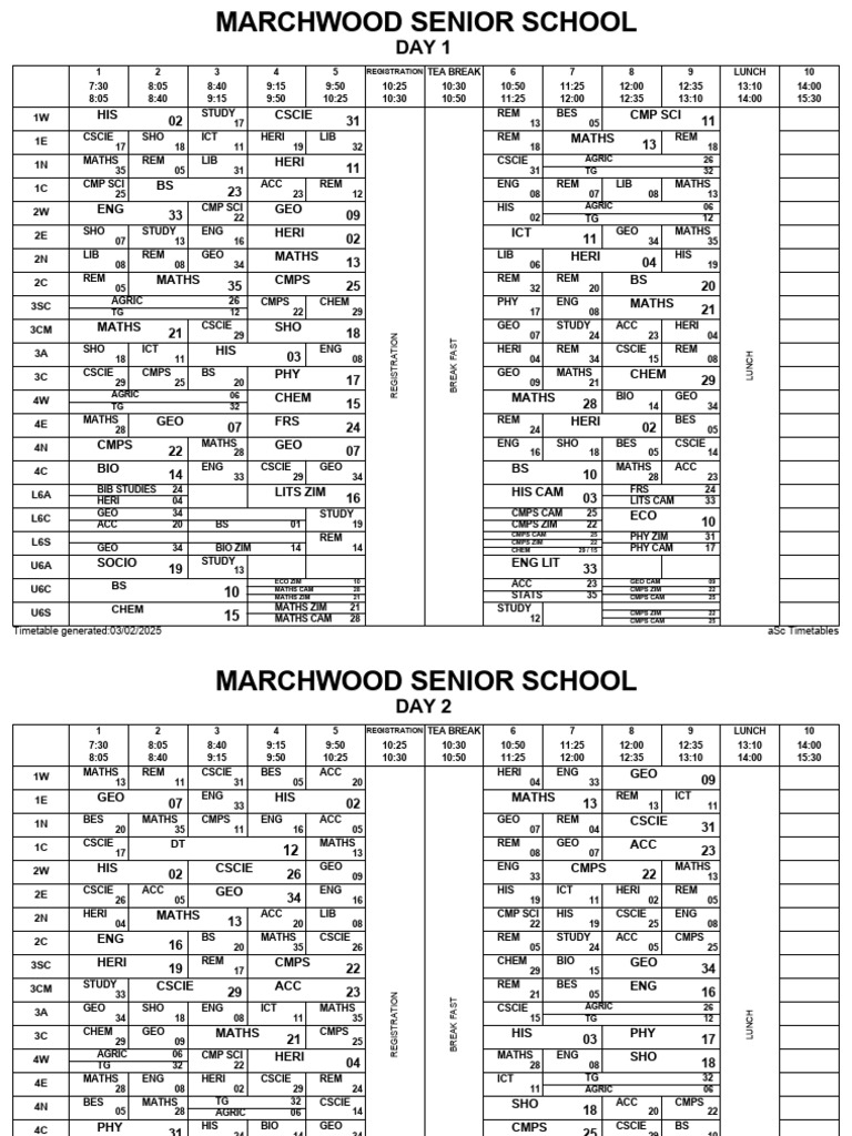 Mss 2025 Timetable Overview Pdf