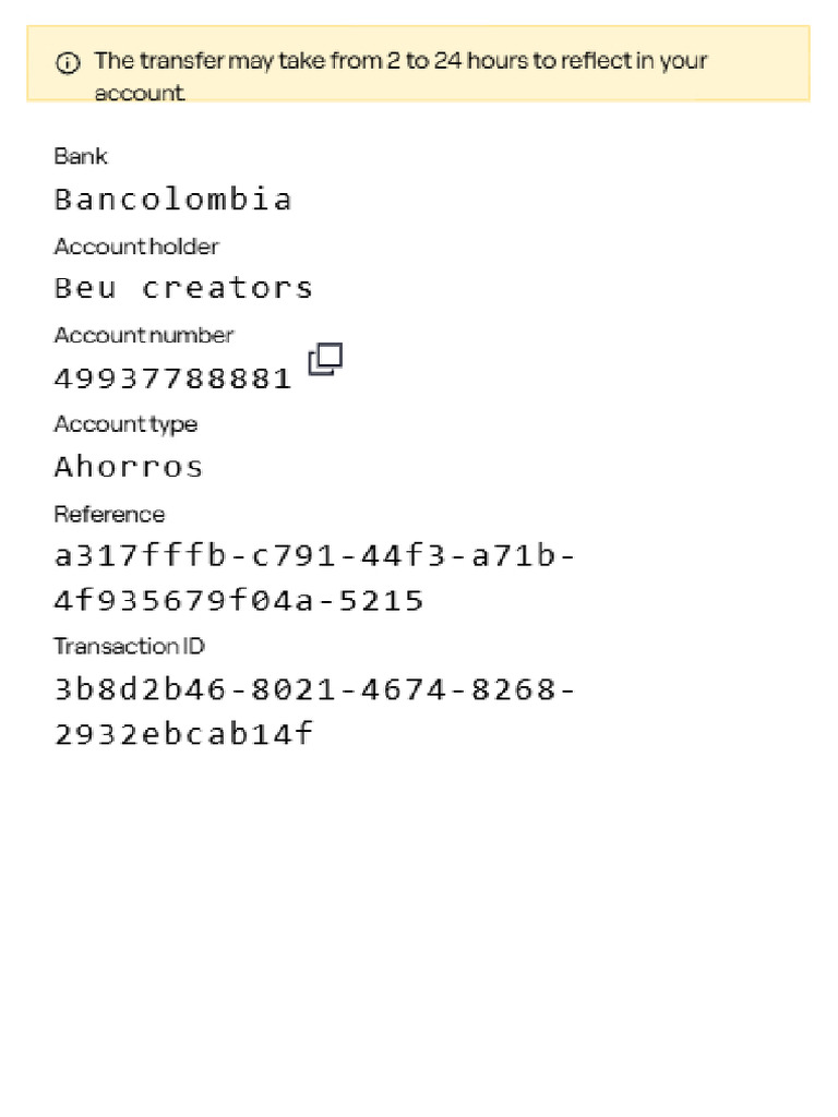 Bank Transfer Info | PDF