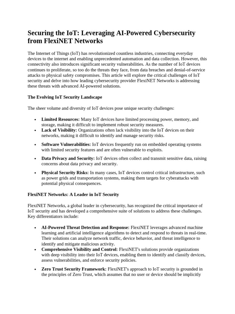 Securing The IoT Evnironment With FlexiNET | PDF | Security | Computer ...