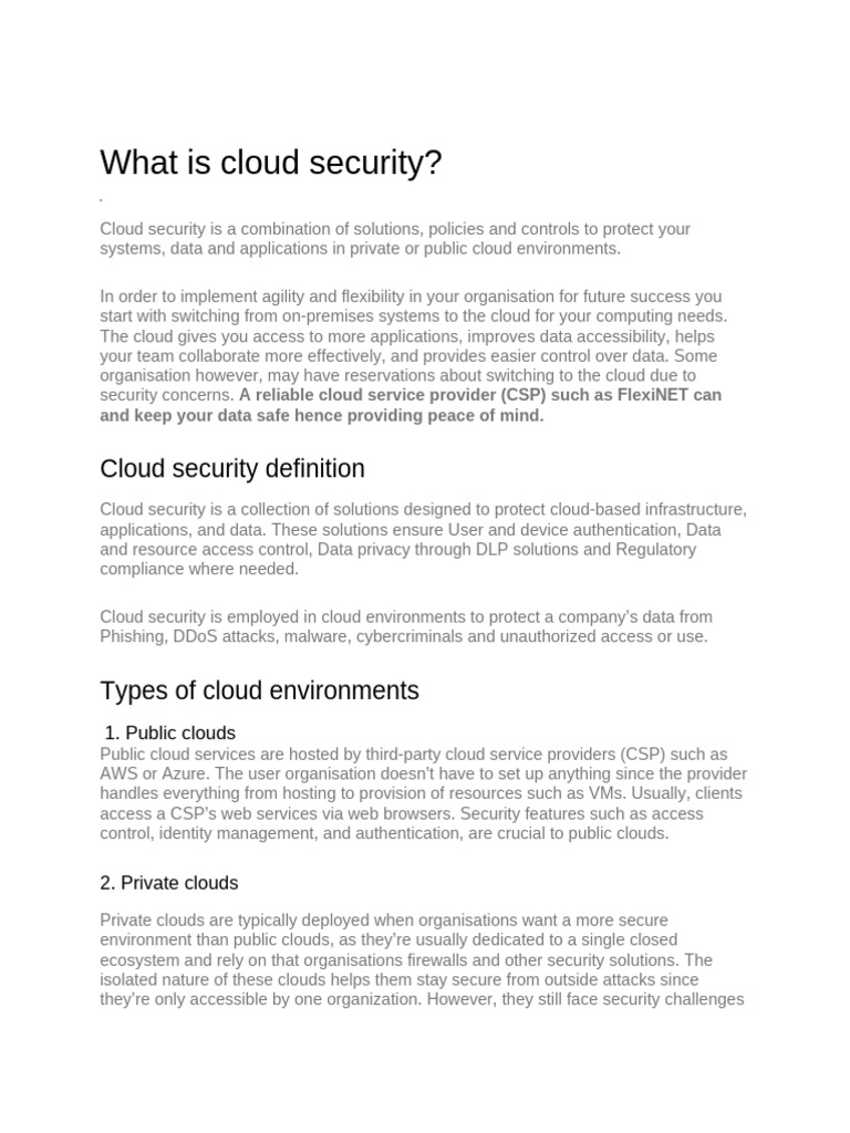 Understanding Cloud Security Essentials | PDF | Cloud Computing | Security