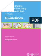 Guidelines: Safe Preparation, Storage and Handling of Powdered Infant Formula