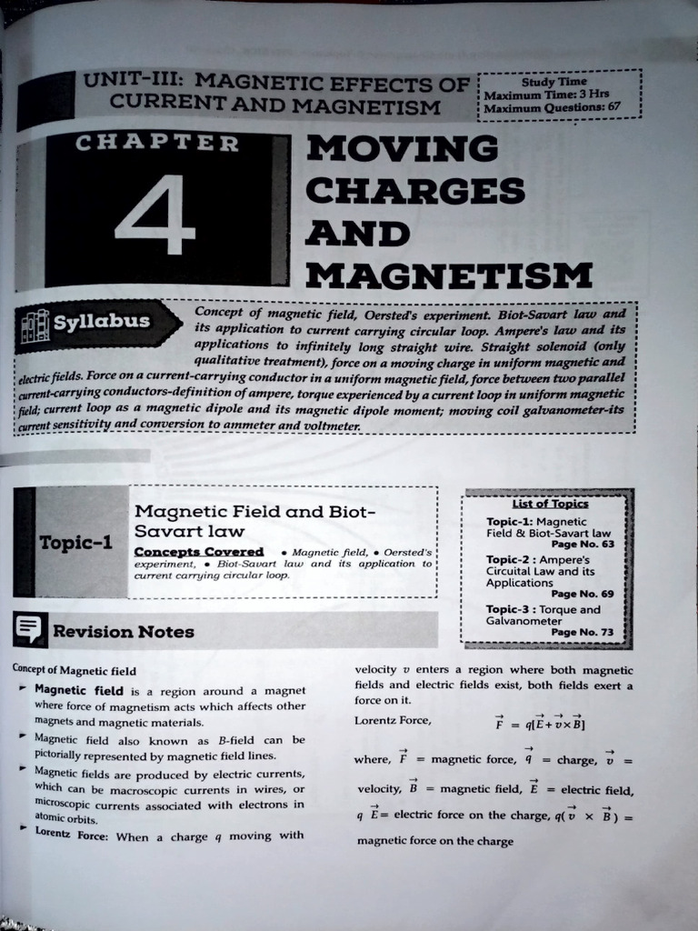 Magnetic Effect of Current and Magnetism | PDF