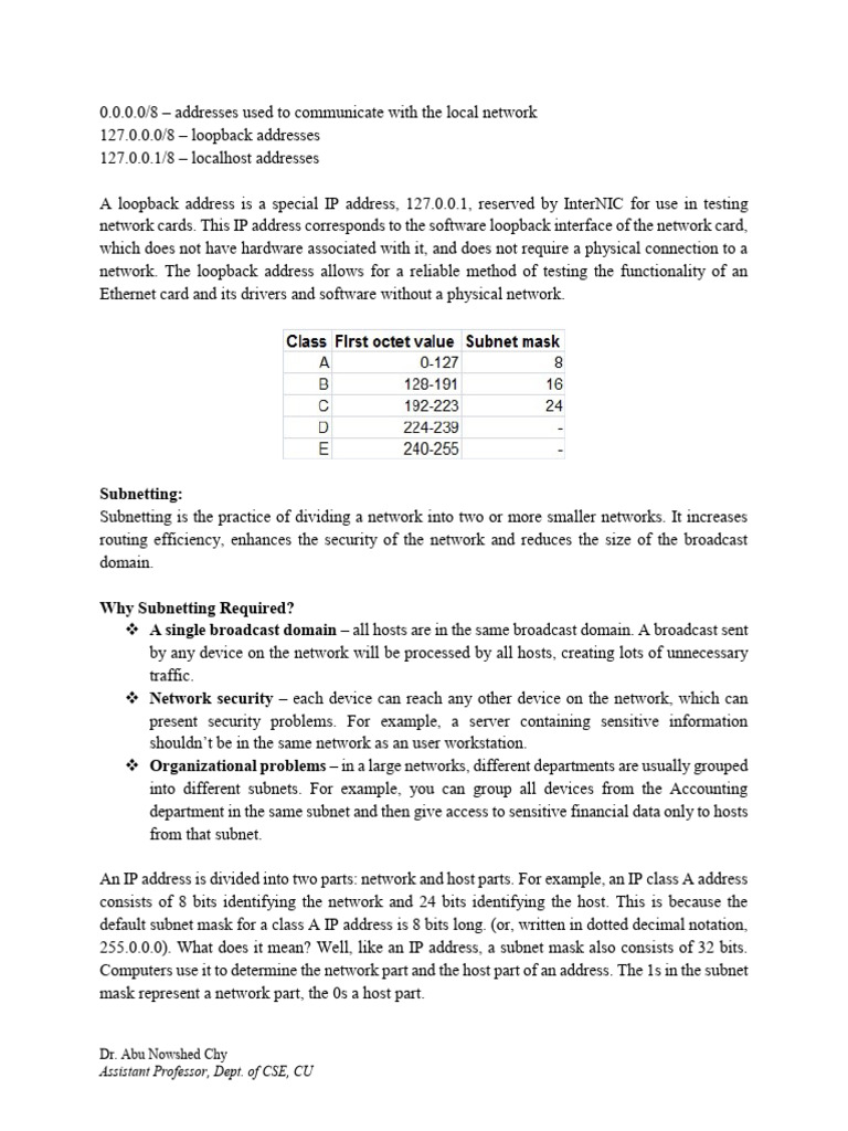 Understanding IP Addressing and Subnetting | PDF | Ip Address ...