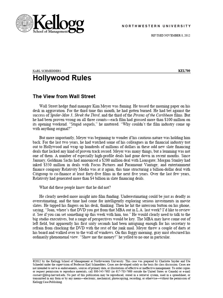 Hollywood's Financial Challenges | PDF | Box Office | Linear Regression