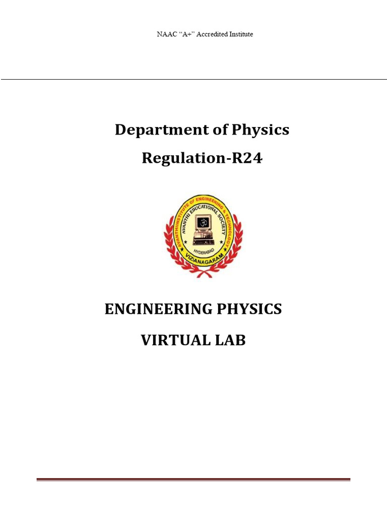 Engineering Physics Virtual Lab Project | PDF | Electrical Resistivity ...
