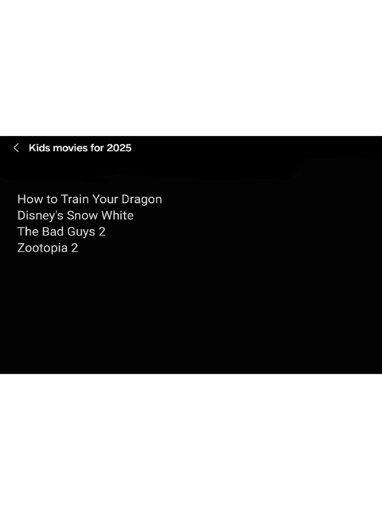 Kids movies for 2025 pdf