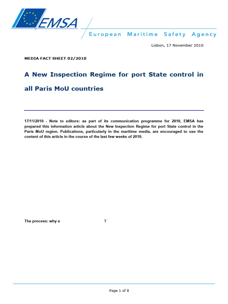 EMSA Note Template | PDF | European Union