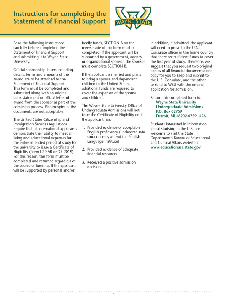 Financial Document Support | PDF | Banks | Tuition Payments
