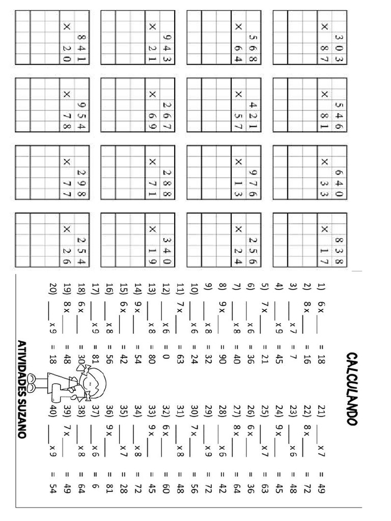 Math Multiplication Worksheet | PDF