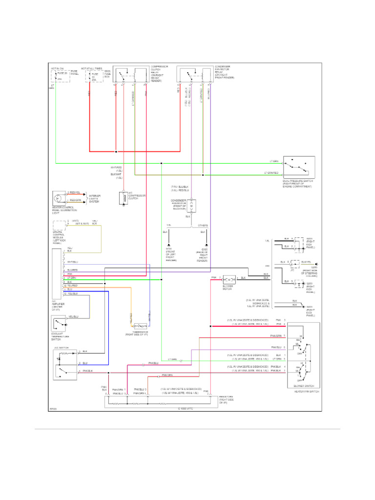 Suzuki Sidekick 1996 Computer Data Lines | PDF