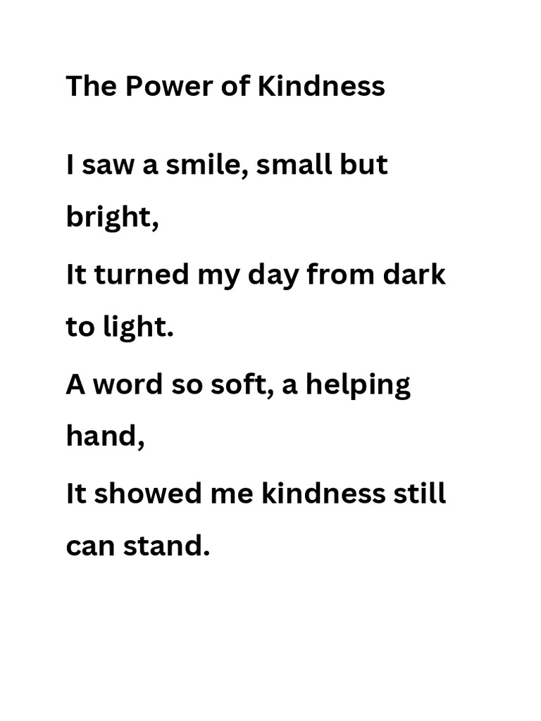The Power of Kindness PDF | PDF