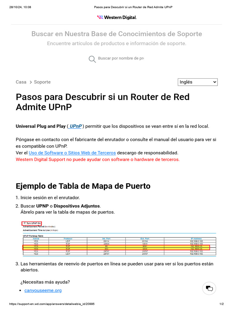 Pasos para Descubrir Si Un Router de Red Admite UPnP | PDF