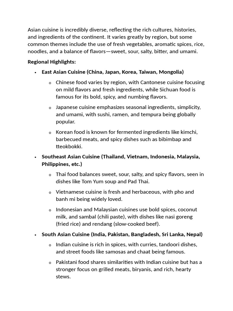 Asian cuisine | PDF