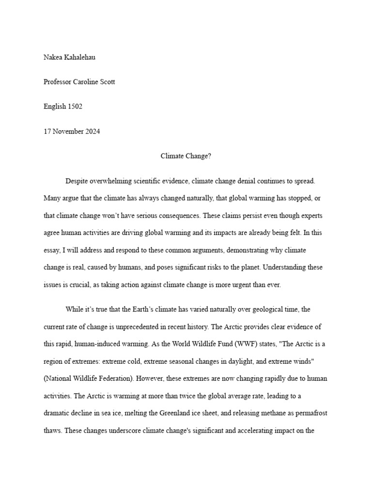 Climate change pdf climate change arctic