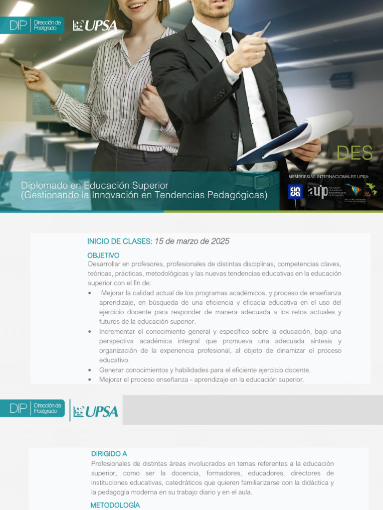 Diplomado en Educación Superior 2025 | PDF | Plan de estudios | Enseñando