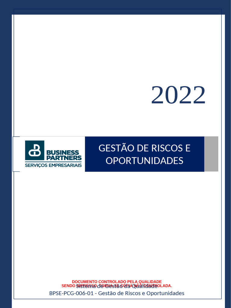 Gestão de Riscos e Oportunidades BPSE | PDF | Qualidade (negócios ...