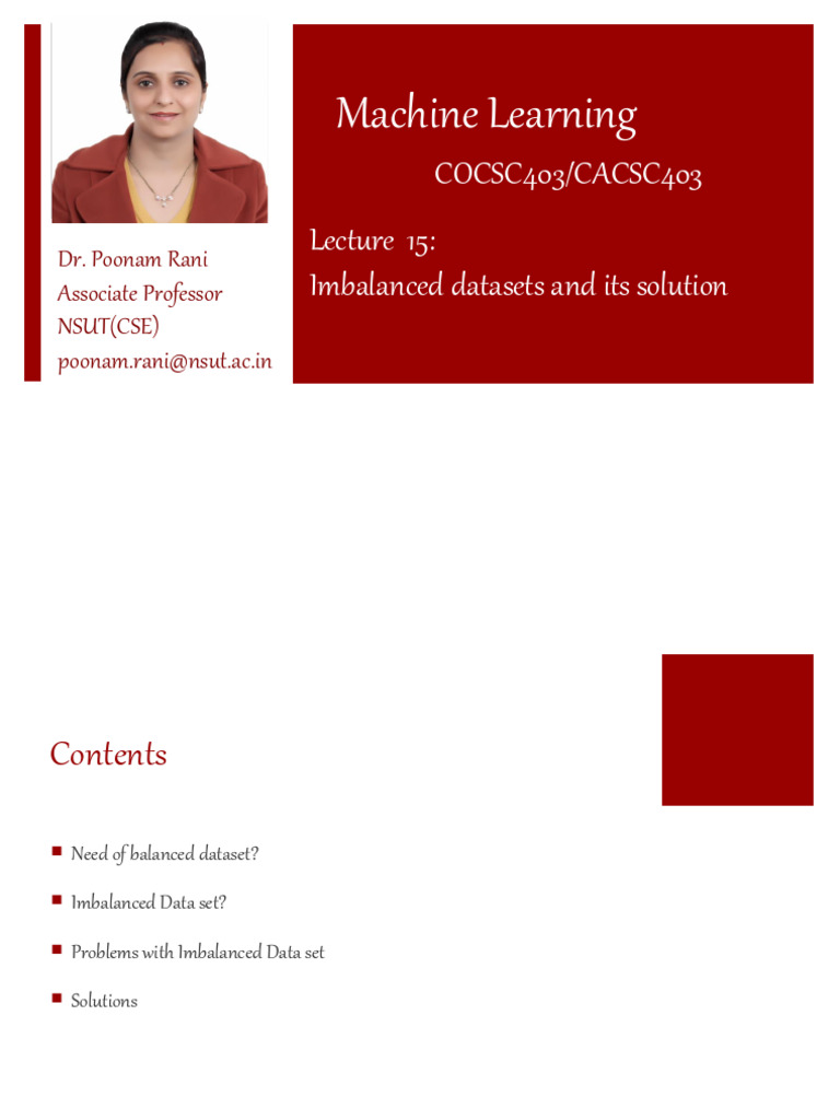 Solutions for Imbalanced Datasets | PDF | Machine Learning | Statistics