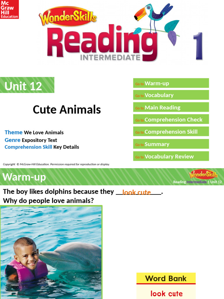 Presentation Slides - Intermediate 1 - Unit 12 | PDF | Reading ...