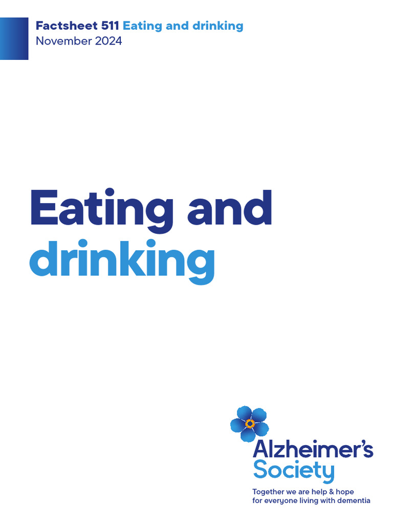 Eating and Drinking with Dementia Guide | PDF | Alzheimer's Society ...