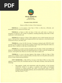 Gov. DeWine's executive order