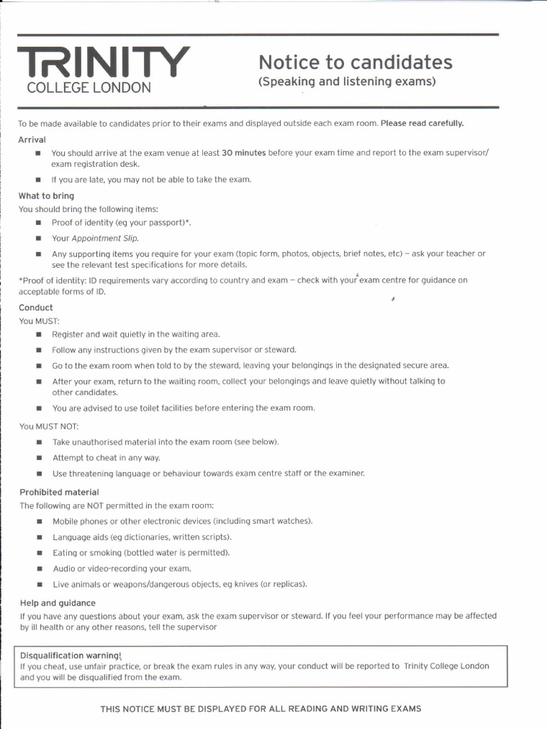 Notice To Candidate SL | PDF