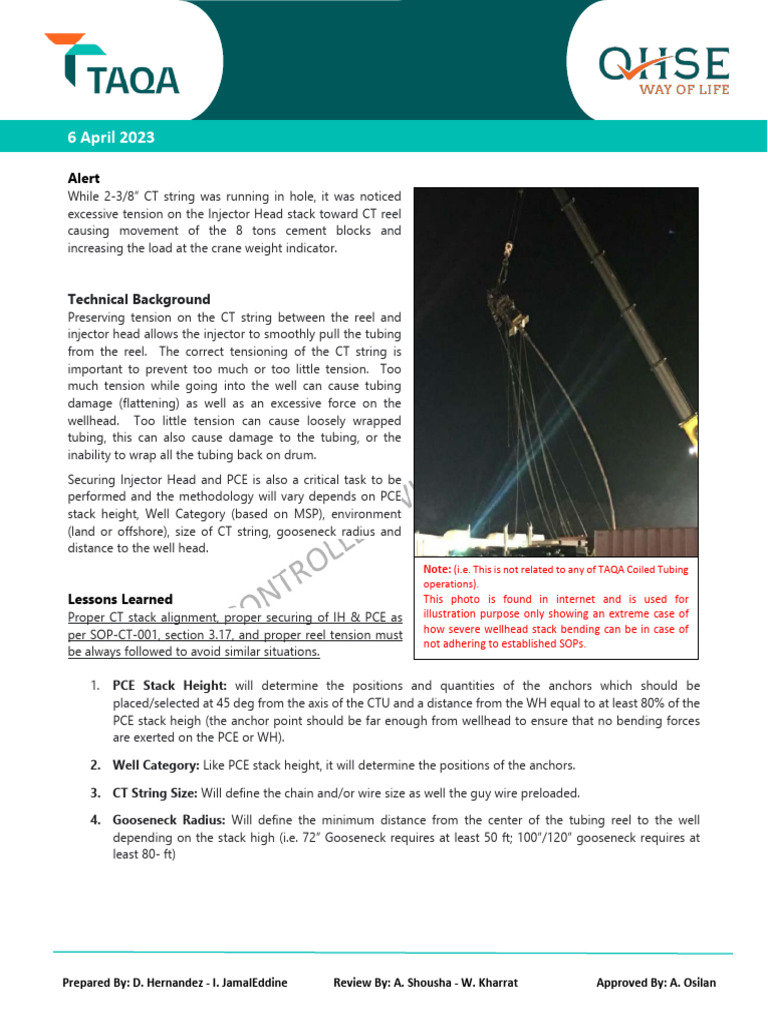 CT-TA-2023-003 CT Stack Tilting During RIH | PDF | Manufactured Goods