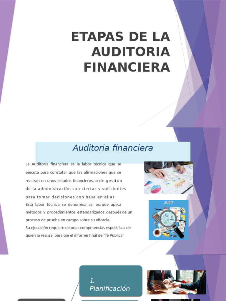 Etapas de la Auditoría Financiera | PDF | Auditoría | Planificación