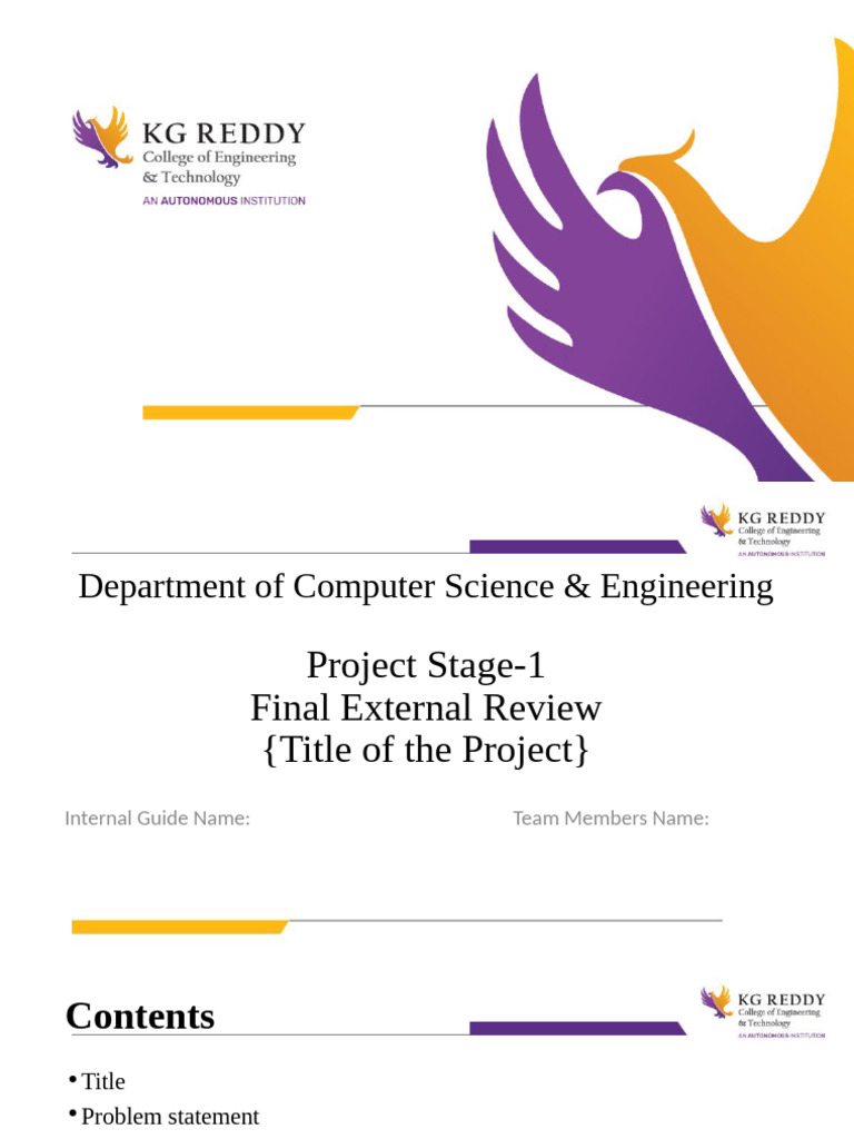 Final Year Project Review Presentation | PDF
