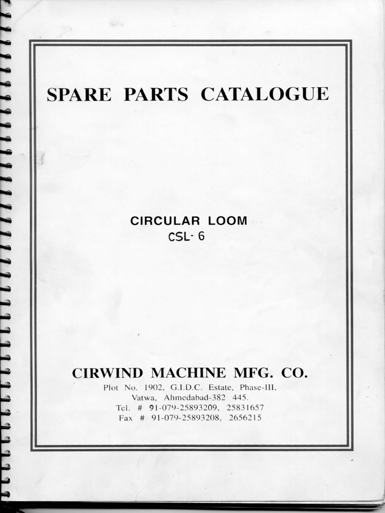 Spare Parts Catalogue | PDF
