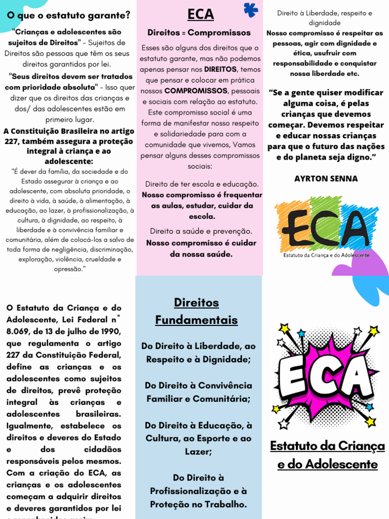 Direitos E Compromissos Do Eca Pdf Liberdade Família