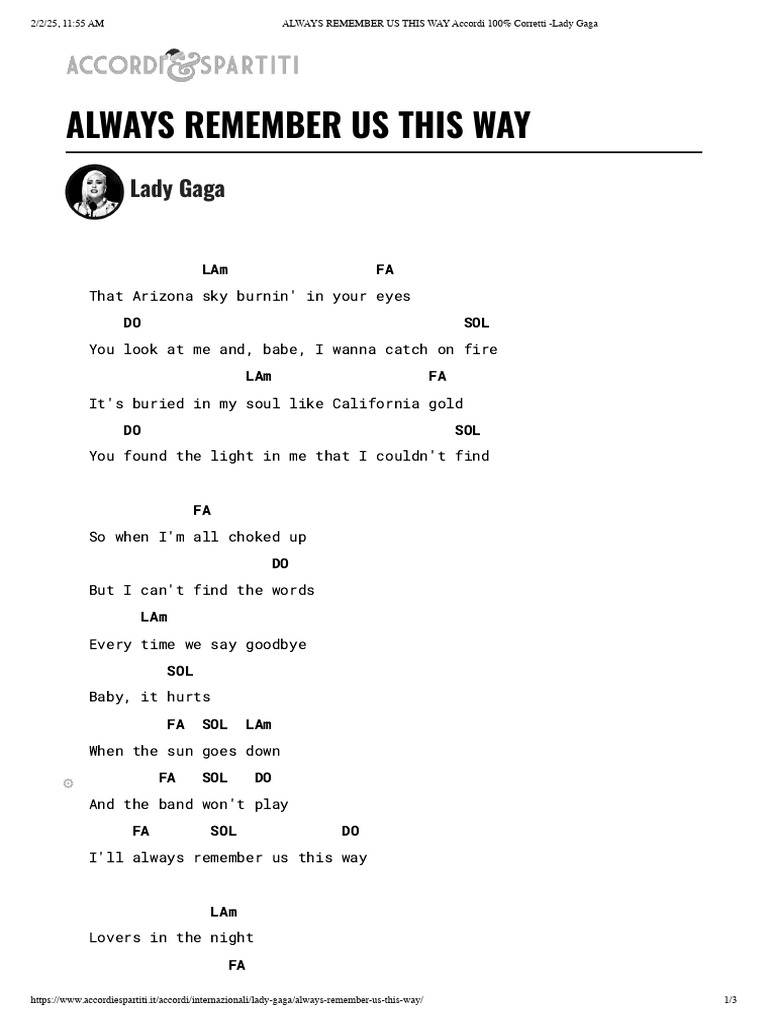 16 - Always Remember Us This Way | PDF