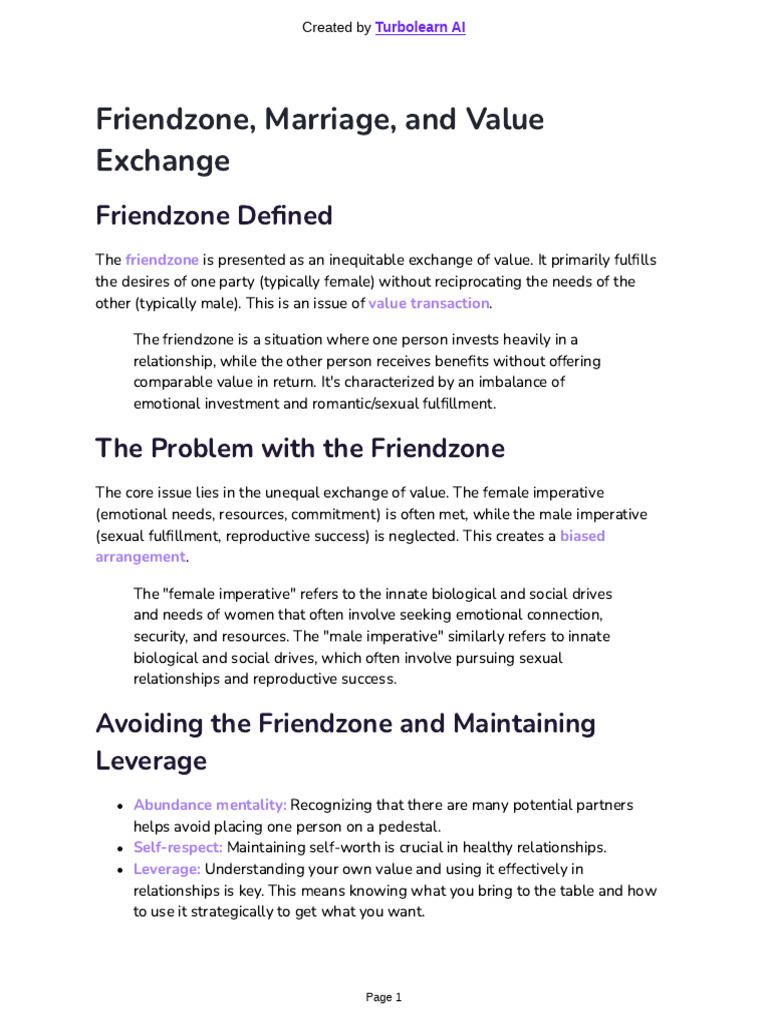 Understanding the Friendzone Dynamics | PDF | Marriage | Human Sexual ...