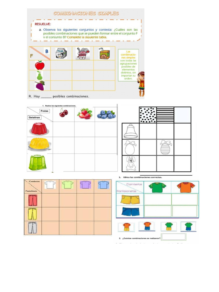 Combinaciones Simples | PDF